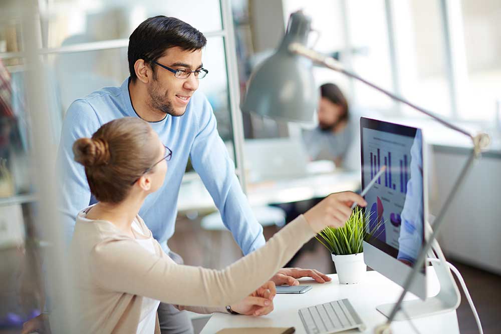 two technology workers