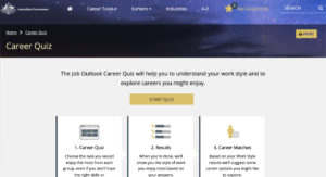 free career quiz australian government